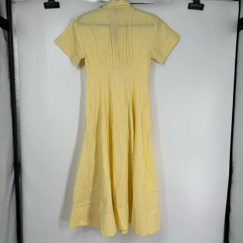 NWT J.crew Zip-up shirtdress in cotton poplin in Pale Corn Yellow